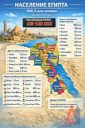 инфографика население египта Агнабея.info